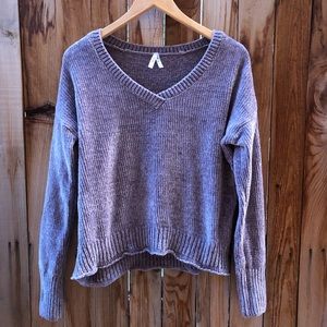 V-Neck Chenille Sweater